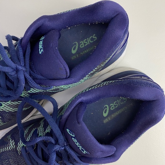 Asics Gel-Nimbus 20 Running Shoes US Women’s 7.5 Blue/Green T850N - Picture 2 of 11